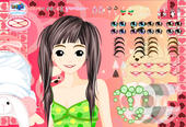 Make-up im Badezimmer